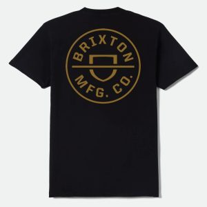 Crest Short Sleeve Standard T-Shirt - Black/Bronze