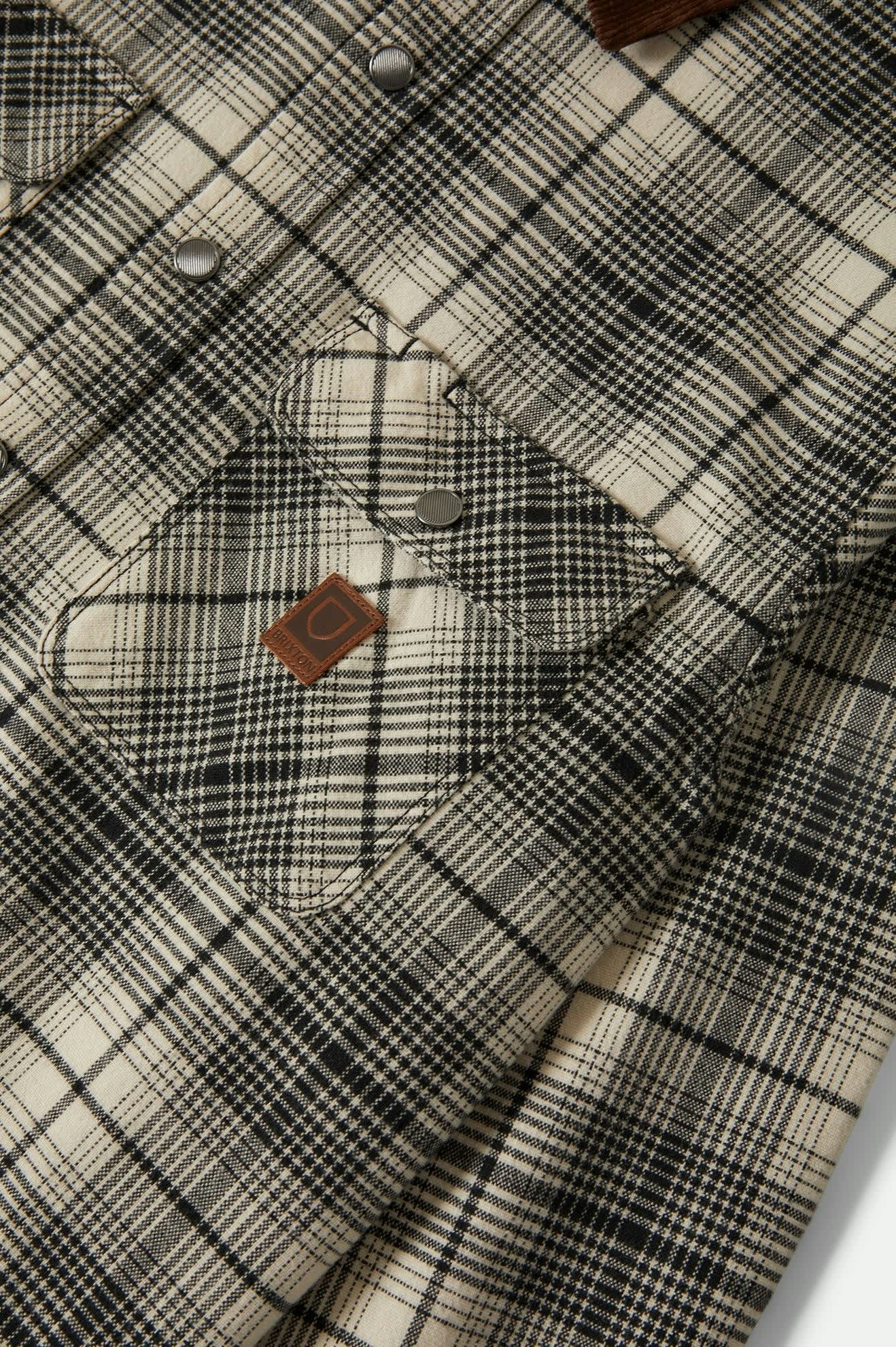 Builders Bowery Performance Flannel - Off White/Black - Image 8