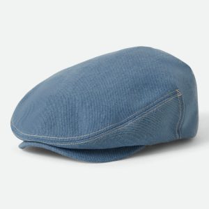 Hooligan Flat Cap - Denim/Off White