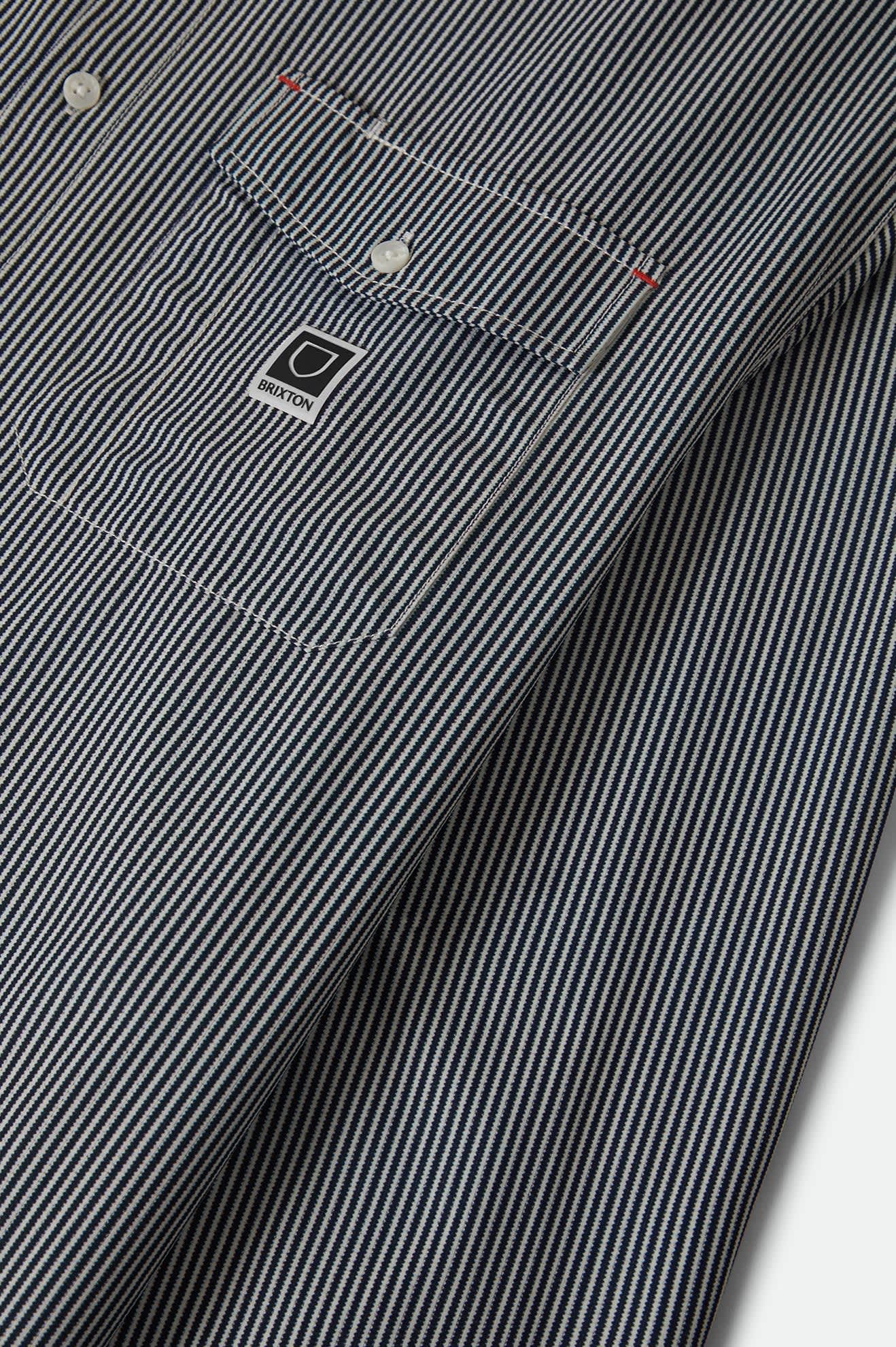 Journey Lightweight Long Sleeve Shirt - Navy/White Stripe - Image 9