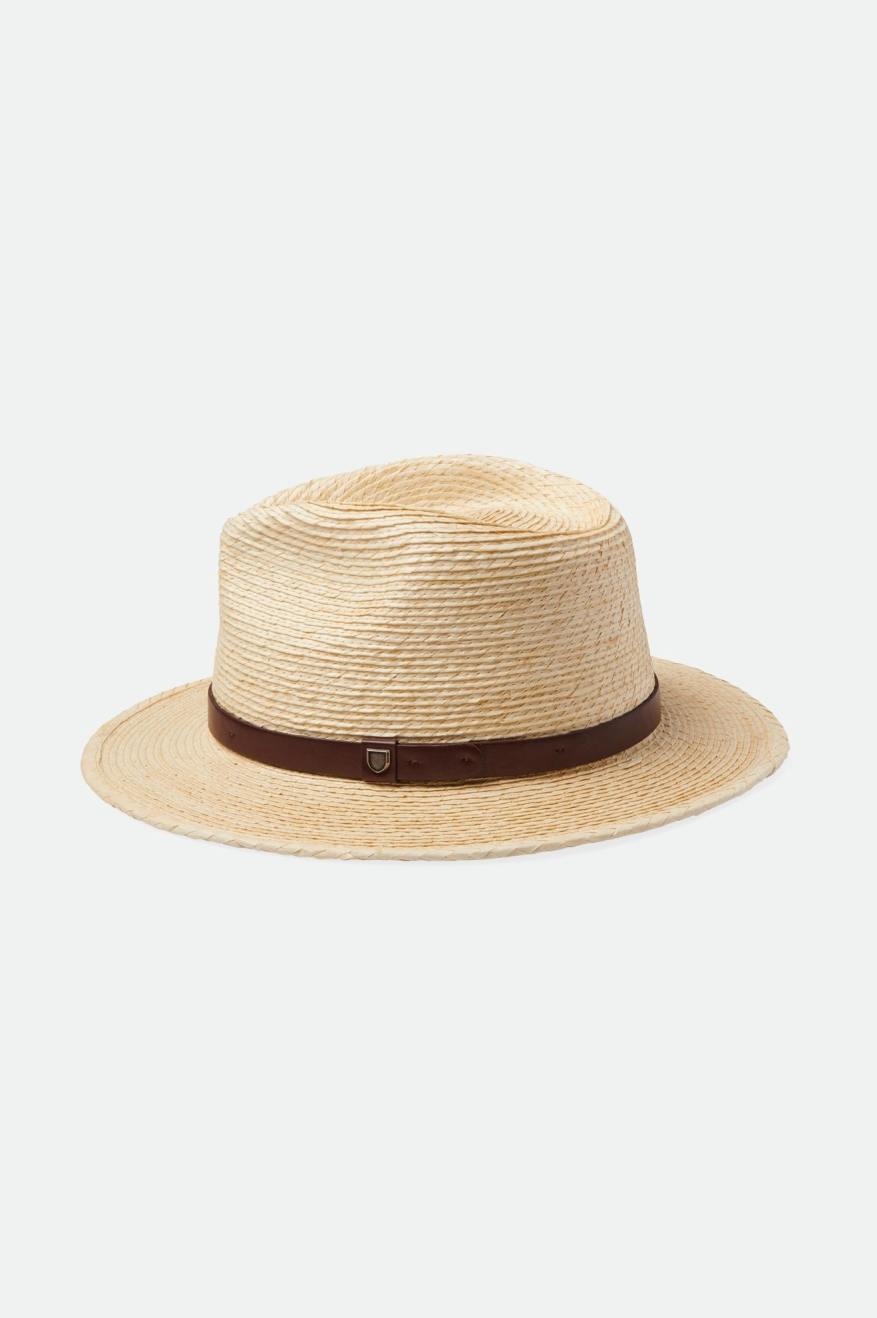 Messer Straw Fedora - Natural/Brown - Image 4