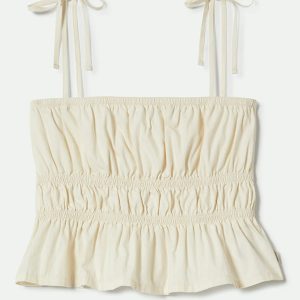 Eden Smocked Top - Off White