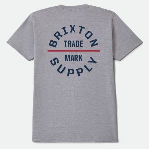 Oath Short Sleeve Standard T-Shirt - Heather Grey/Navy/Red
