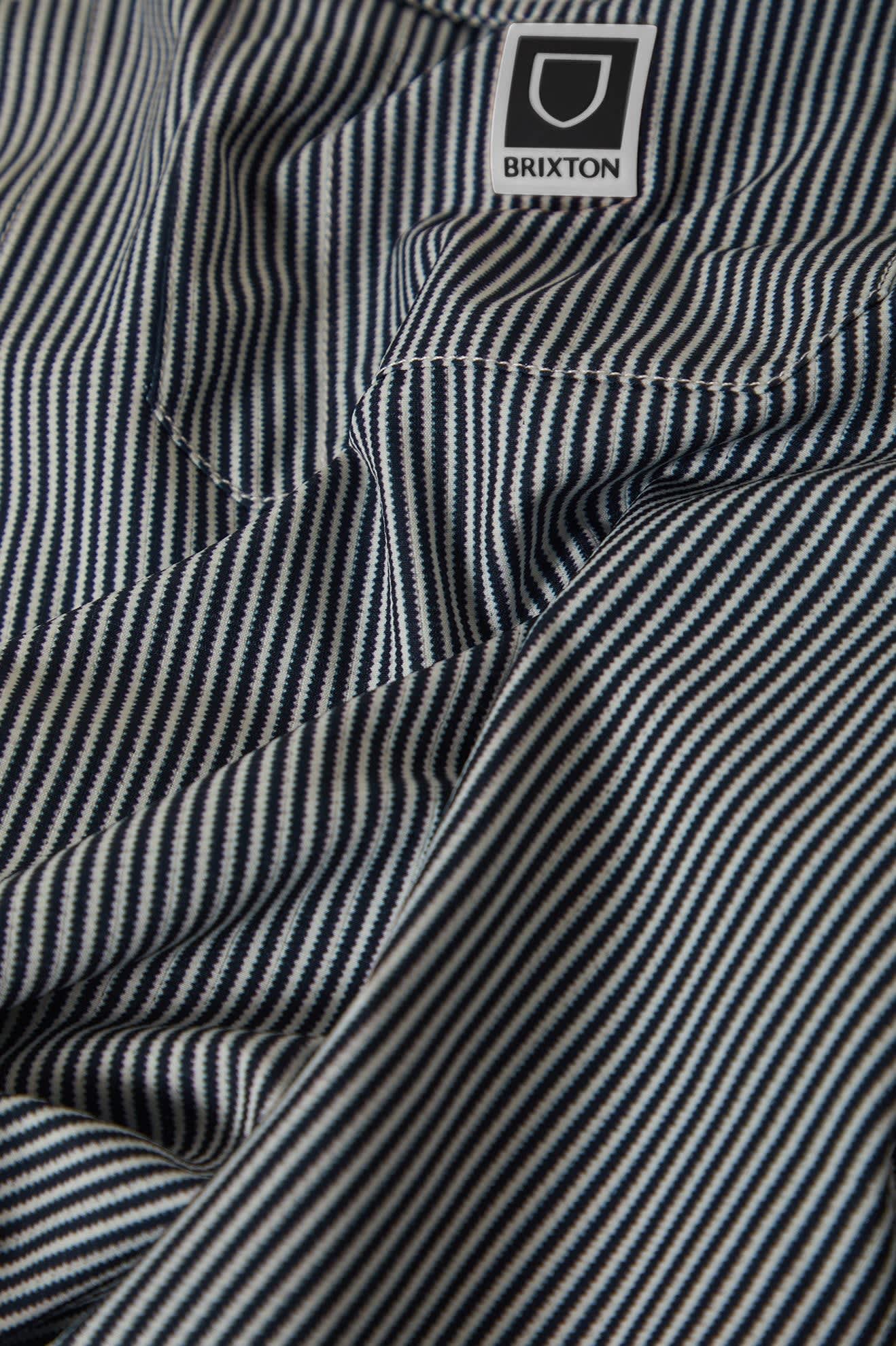 Journey Lightweight Long Sleeve Shirt - Navy/White Stripe - Image 8