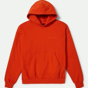 Embroidered Heavyweight Oversized Hoodie - Trail Orange