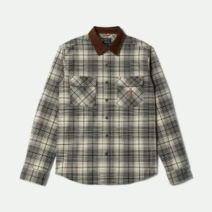 Builders Bowery Performance Flannel - Off White/Black