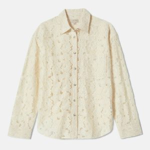 Women's East Side Boxy L/S Button Down - Whitecap