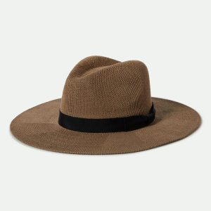 Lyons Knit Packable Hat - Dark Tan/Black