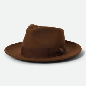 Swindle Convertabrim Fedora - Coffee/Light Brown