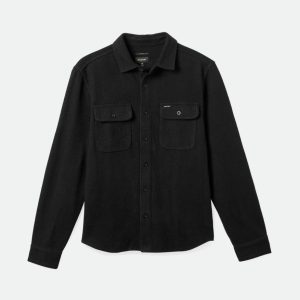 Bowery Textured Loop Twill L/S Overshirt - Black