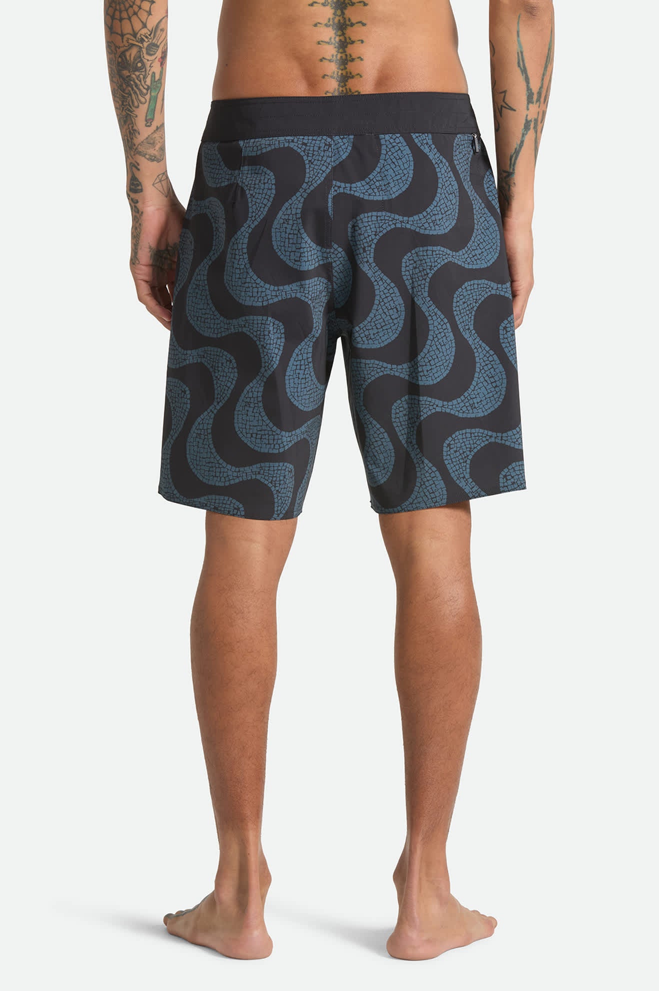 Blitz Boardshort 19 - Black/Future Grey Warped Tile - Image 4
