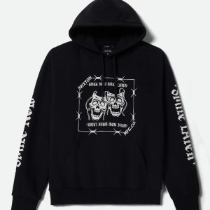 Smile Always Relaxed Hoodie - Black Worn Wash