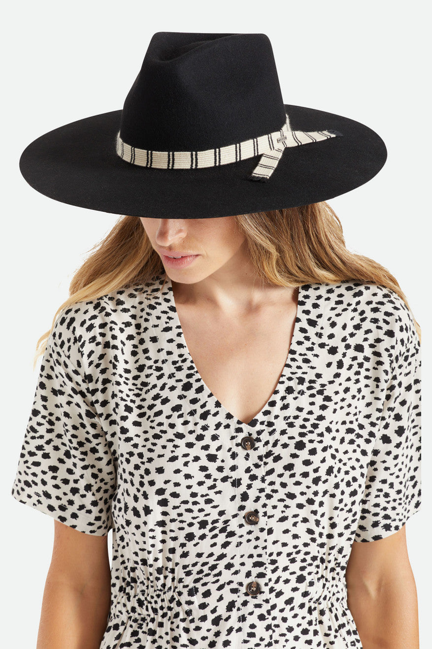 Leigh Felt Fedora - Black - Image 2