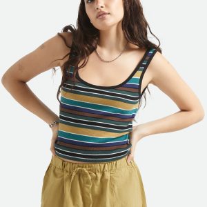 Ringer Organic A-Tank - Multi Retro Stripe