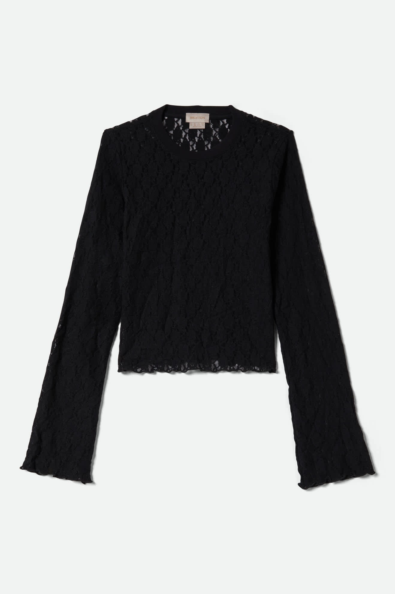 Dolly Slim L/S Knit T-Shirt - Black - Image 2