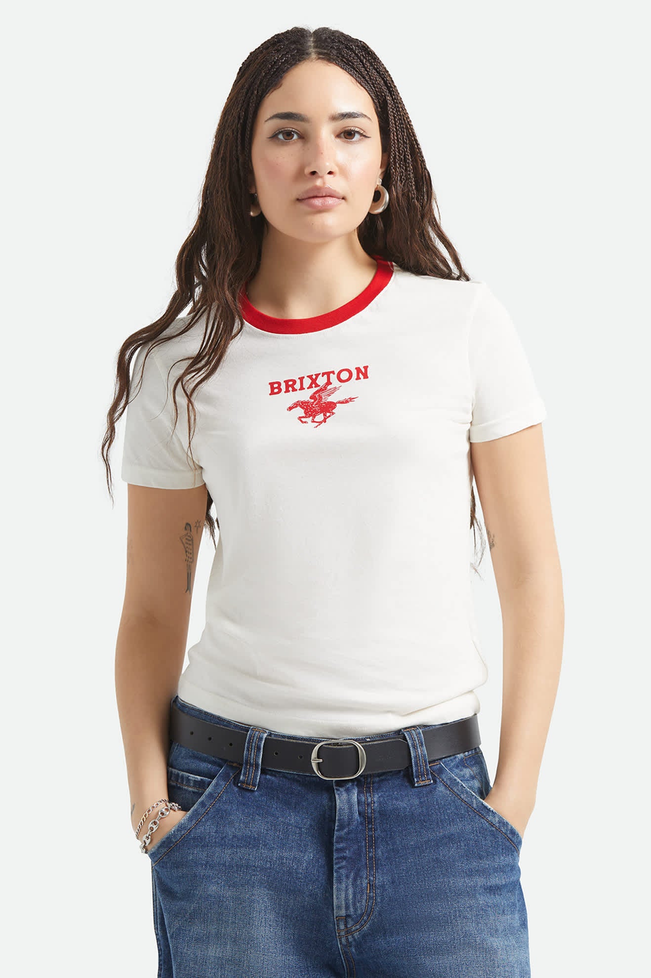 Pegasus Slim Crew T-Shirt - Vintage White - Image 5
