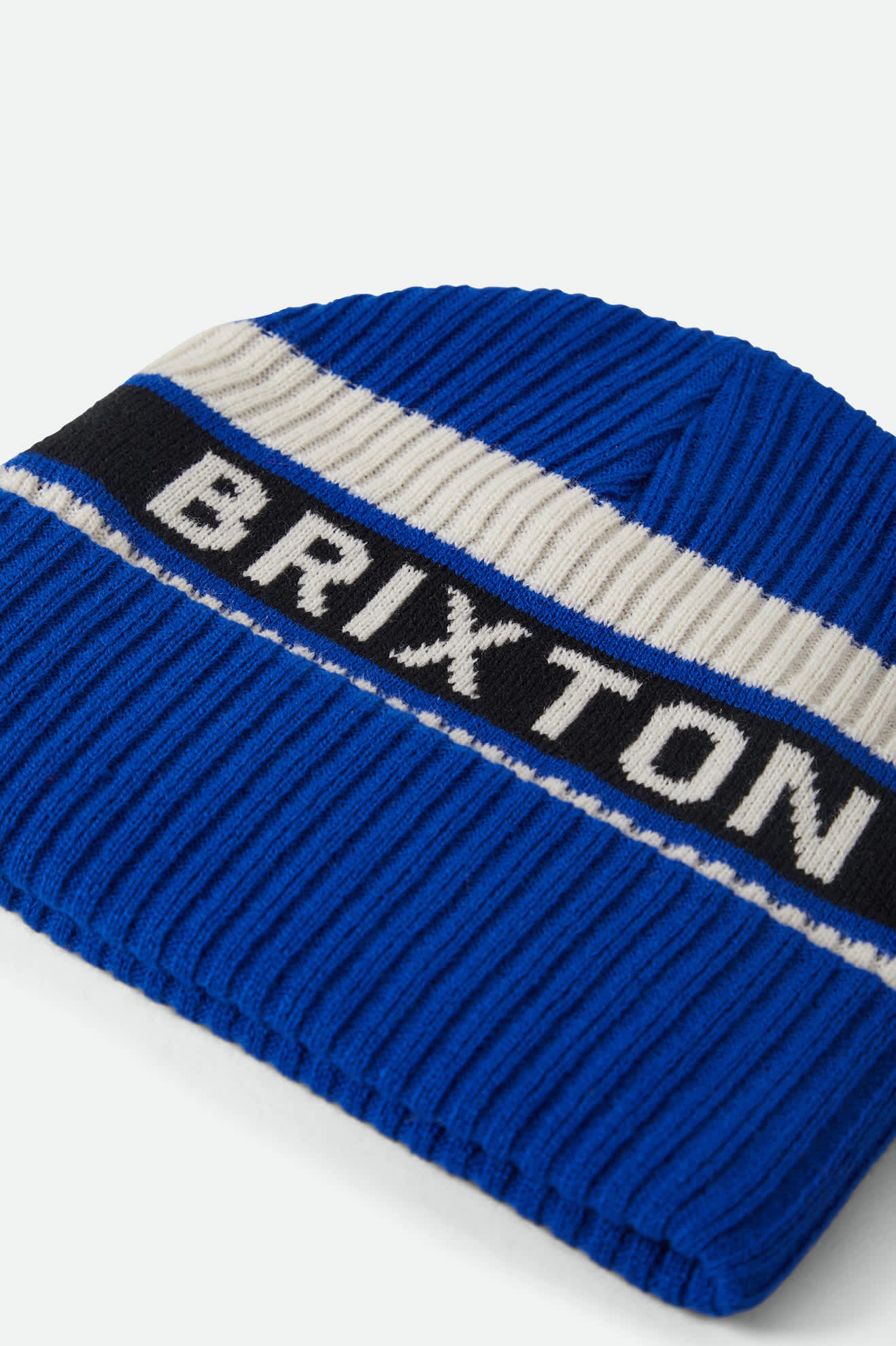 Rainier Striped Beanie - Royal/White/Black - Image 2