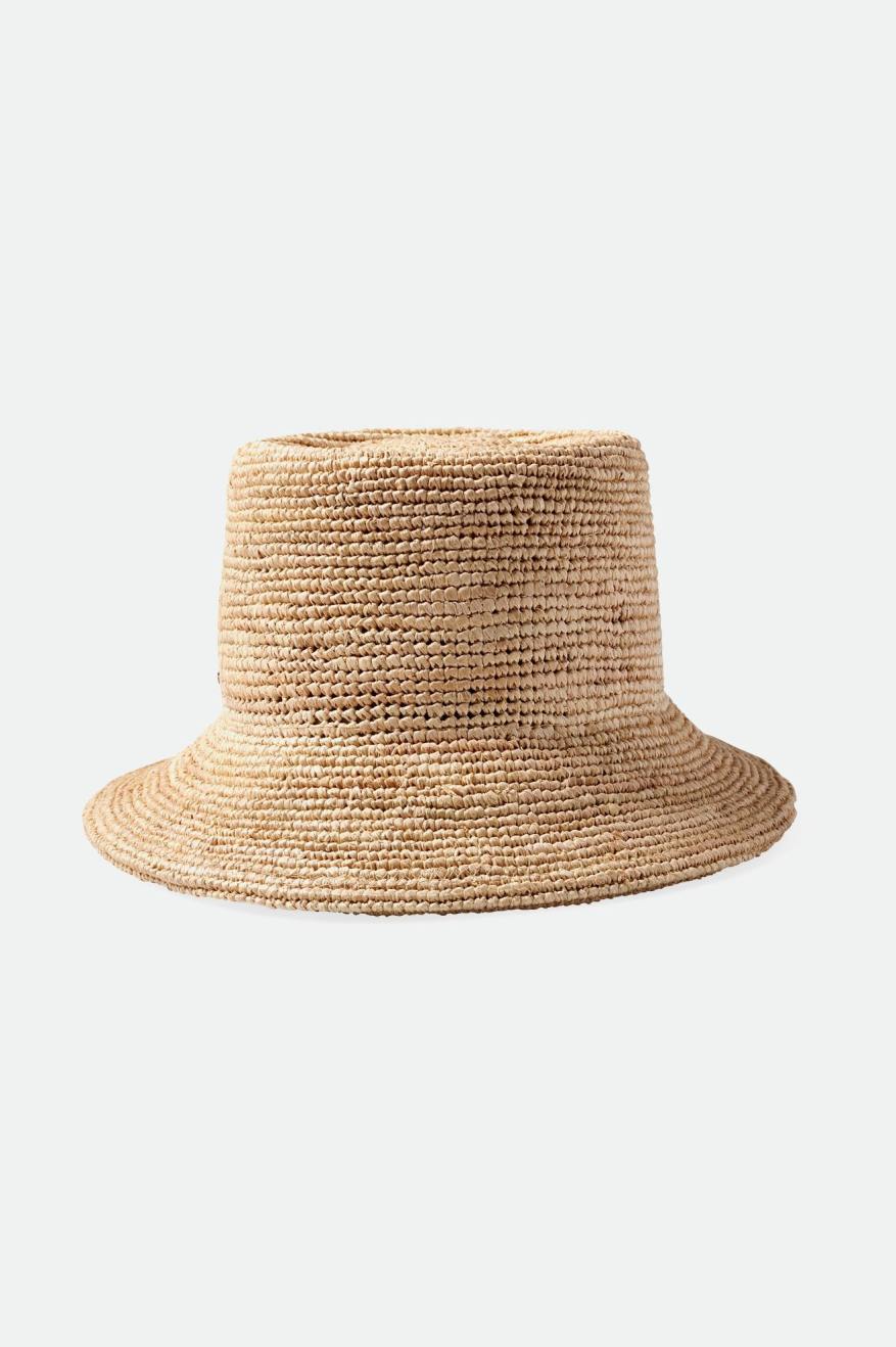 Ellee Straw Bucket Hat - Tan - Image 2