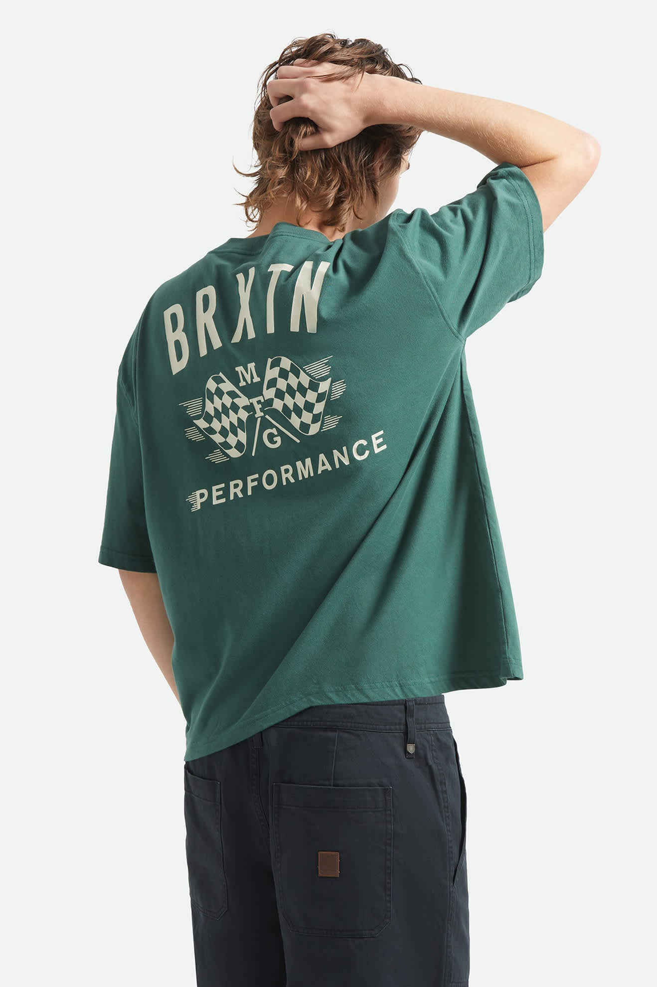 Primary Short Sleeve Cropped Shirt - Primal Green - Image 4
