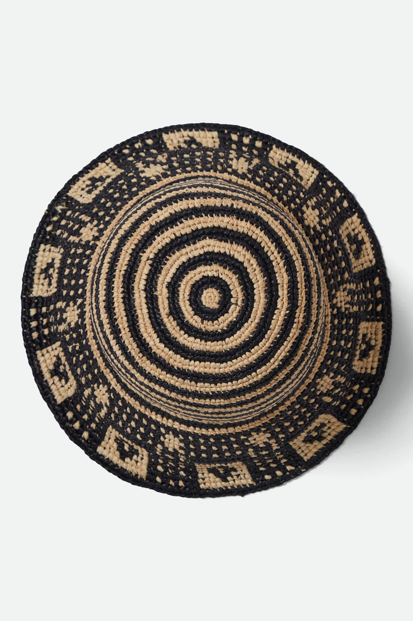 Redding Packable Straw Bucket Hat - Black/Natural - Image 9