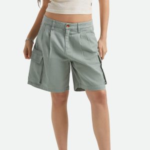 The Alba Baggy Carpenter Short - Washed Sage Green