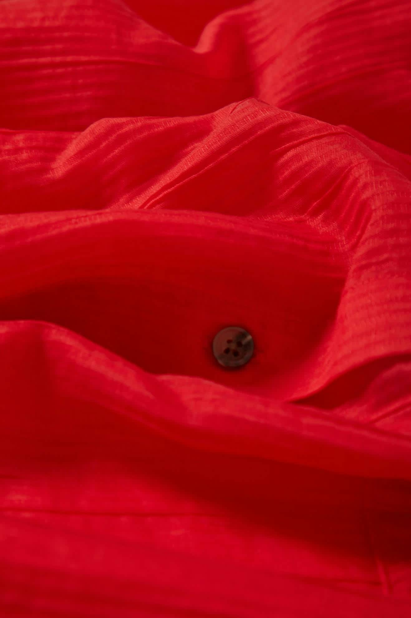 Women's East Side Boxy L/S Button Down - Crimson - Image 6