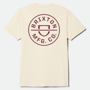 Crest Short Sleeve Standard T-Shirt - Cream/Mahogany