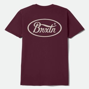 Parsons Short Sleeve Standard T-Shirt - Burgundy/Stone