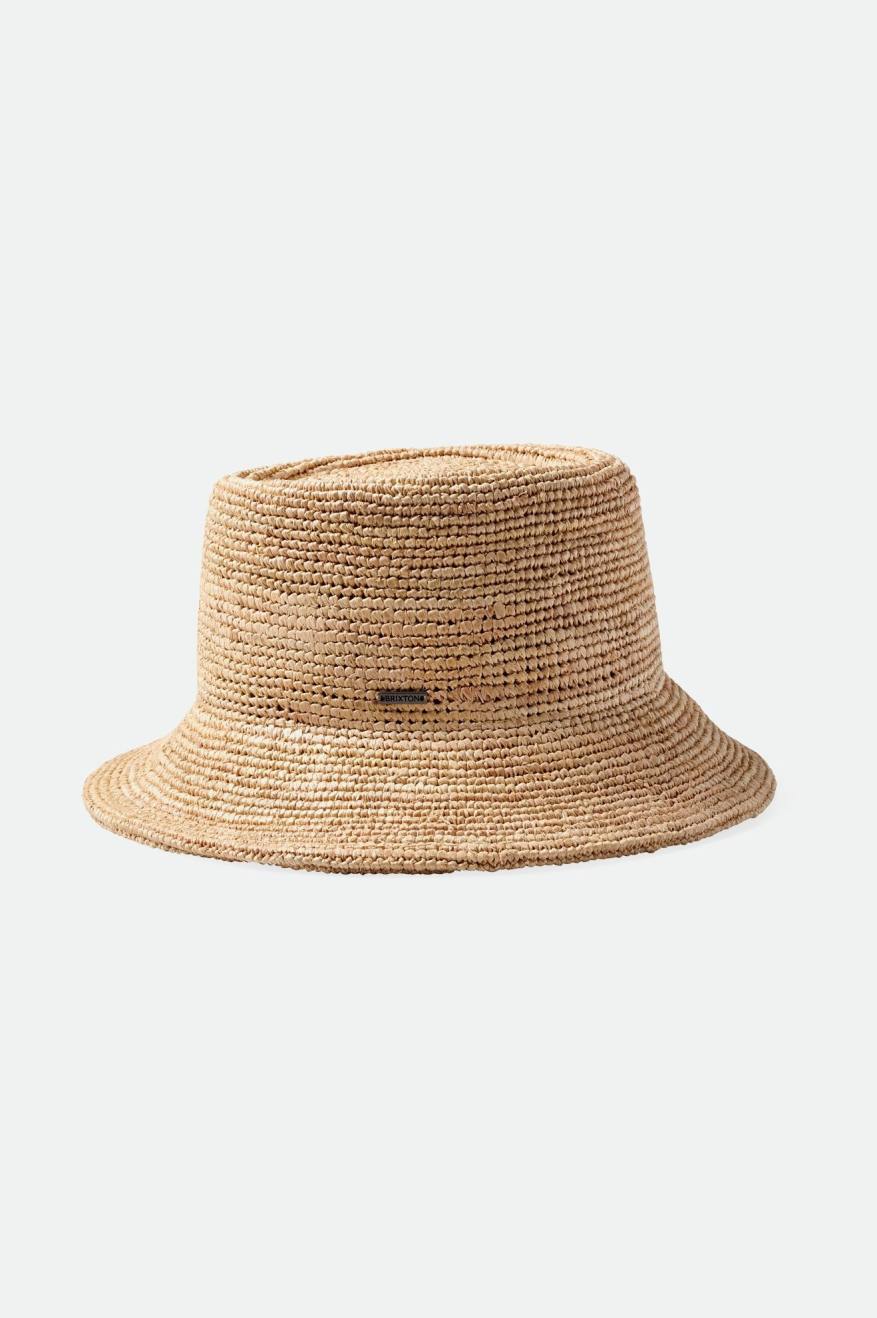 Ellee Straw Bucket Hat - Tan - Image 3