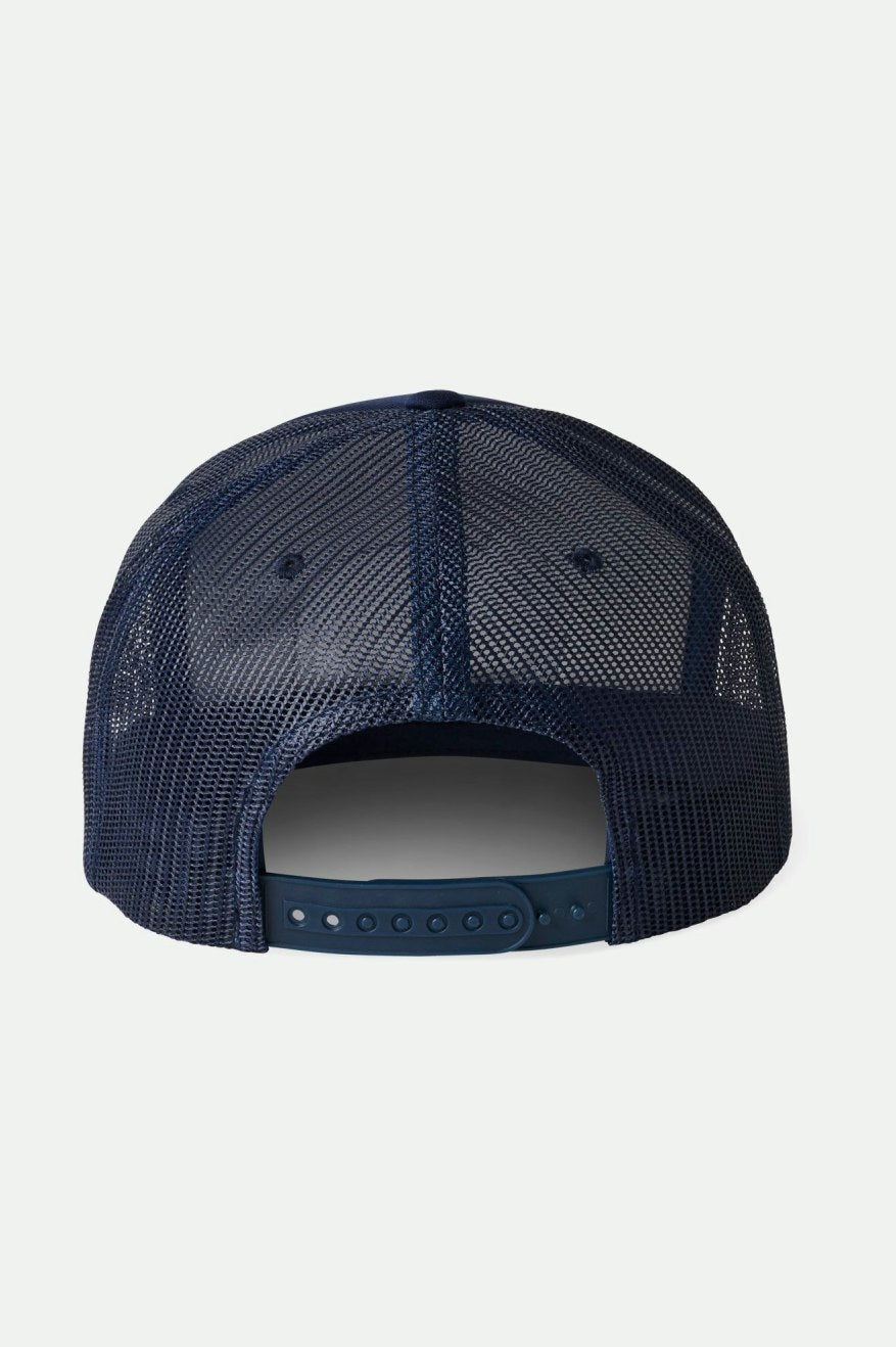 Bass Brains Boat MP Trucker Hat - Washed Navy - Image 2