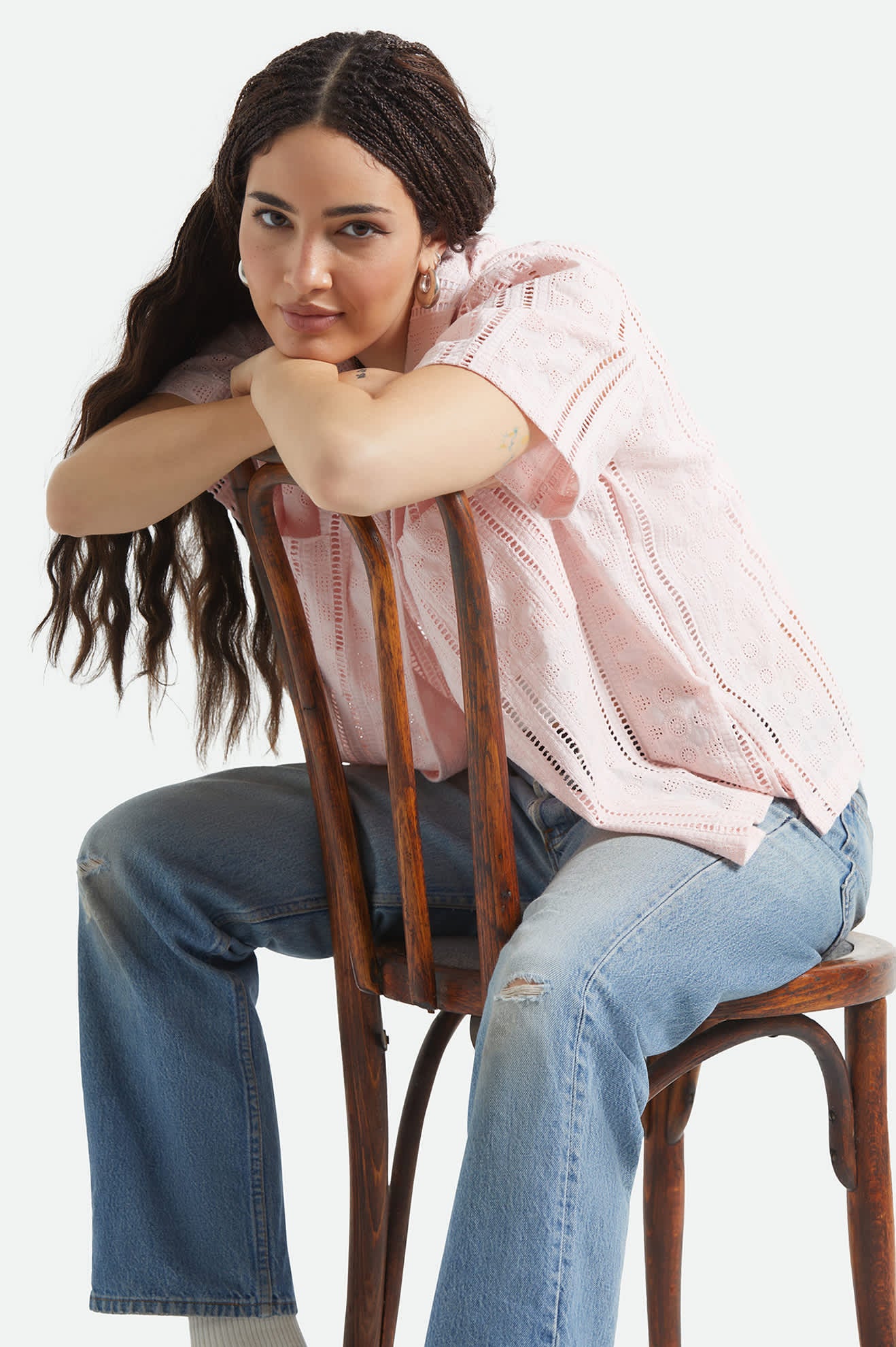 Paradise Lounge Short Sleeve Shirt - Chalk Pink - Image 5