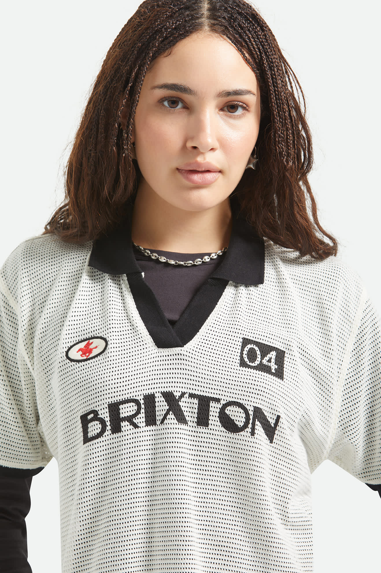 Varsity T-Shirt - Off White/Black - Image 6