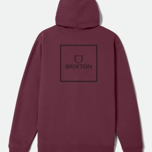 Alpha Square Hoodie - Maroon/Black