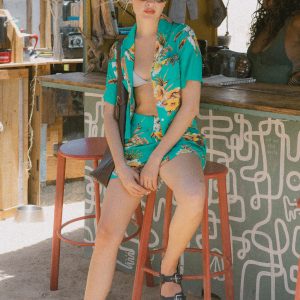 Campos Lounge Short - Retro Green Flor Campos
