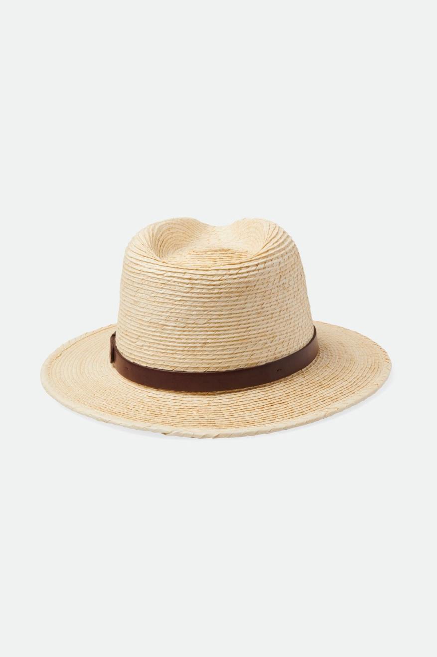 Messer Straw Fedora - Natural/Brown - Image 3