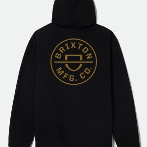 Crest Hoodie - Black/Bronze