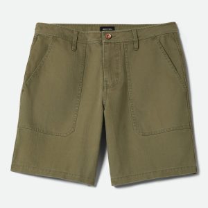 Surplus Vintage Wash Herringbone Short - Washed Olive Green