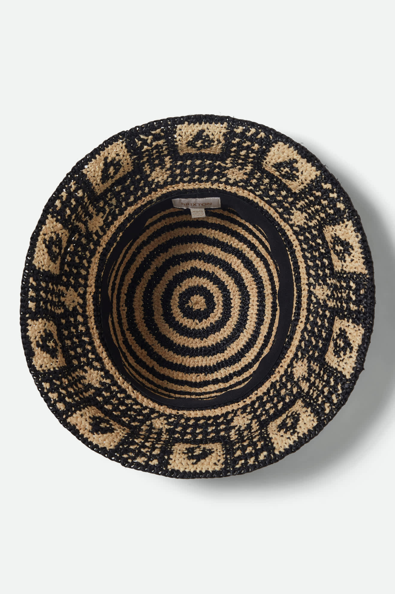 Redding Packable Straw Bucket Hat - Black/Natural - Image 8