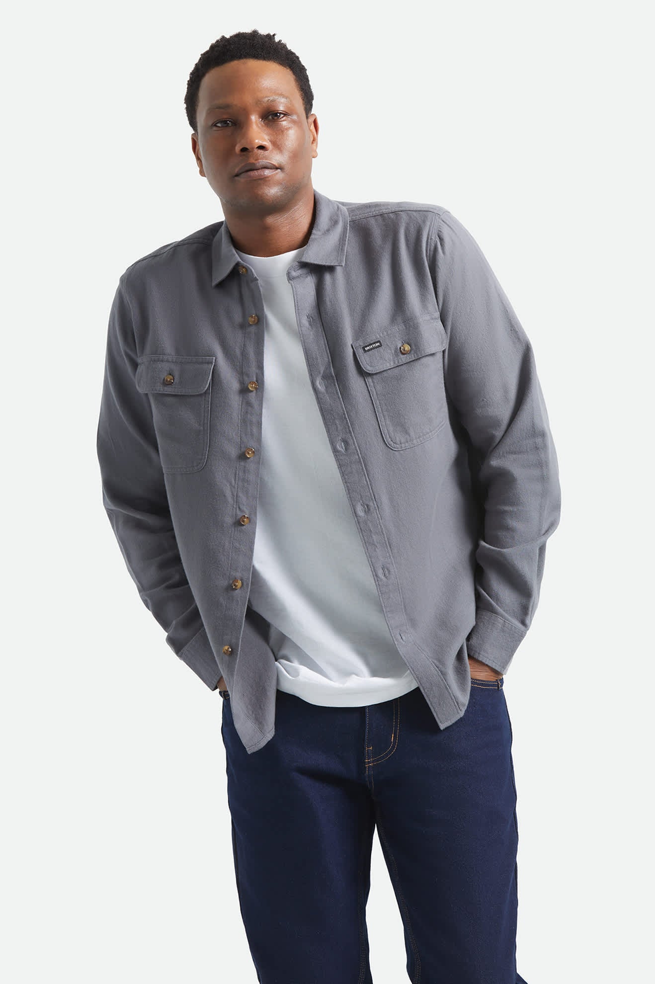 Bowery Lightweight Ultra Soft Flannel - Future Grey - Image 2