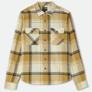 Bowery Lightweight Ultra Soft Flannel - Yellow/Dusted Ochre