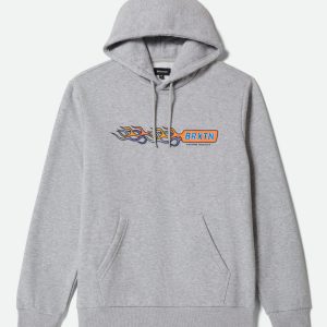 Flames Hoodie - Gunmetal Heather