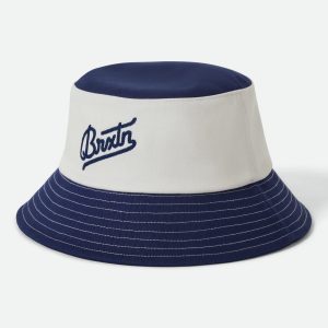 Eldon Packable Bucket Hat - Midnight Blue/Off White