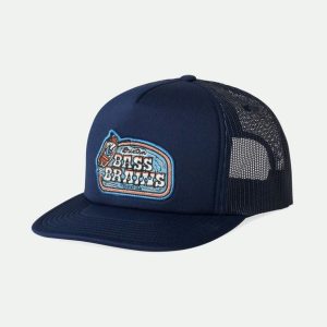 Bass Brains Boat MP Trucker Hat - Washed Navy
