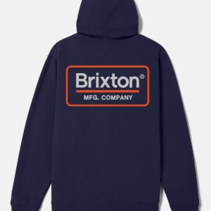 Palmer Hoodie - Classic Navy/Light Grey/Orange