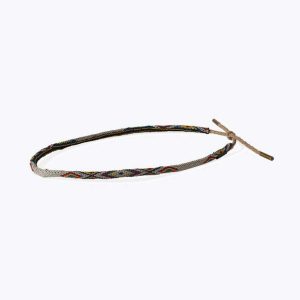 Adjustable Beaded Hat Band - White/Natural