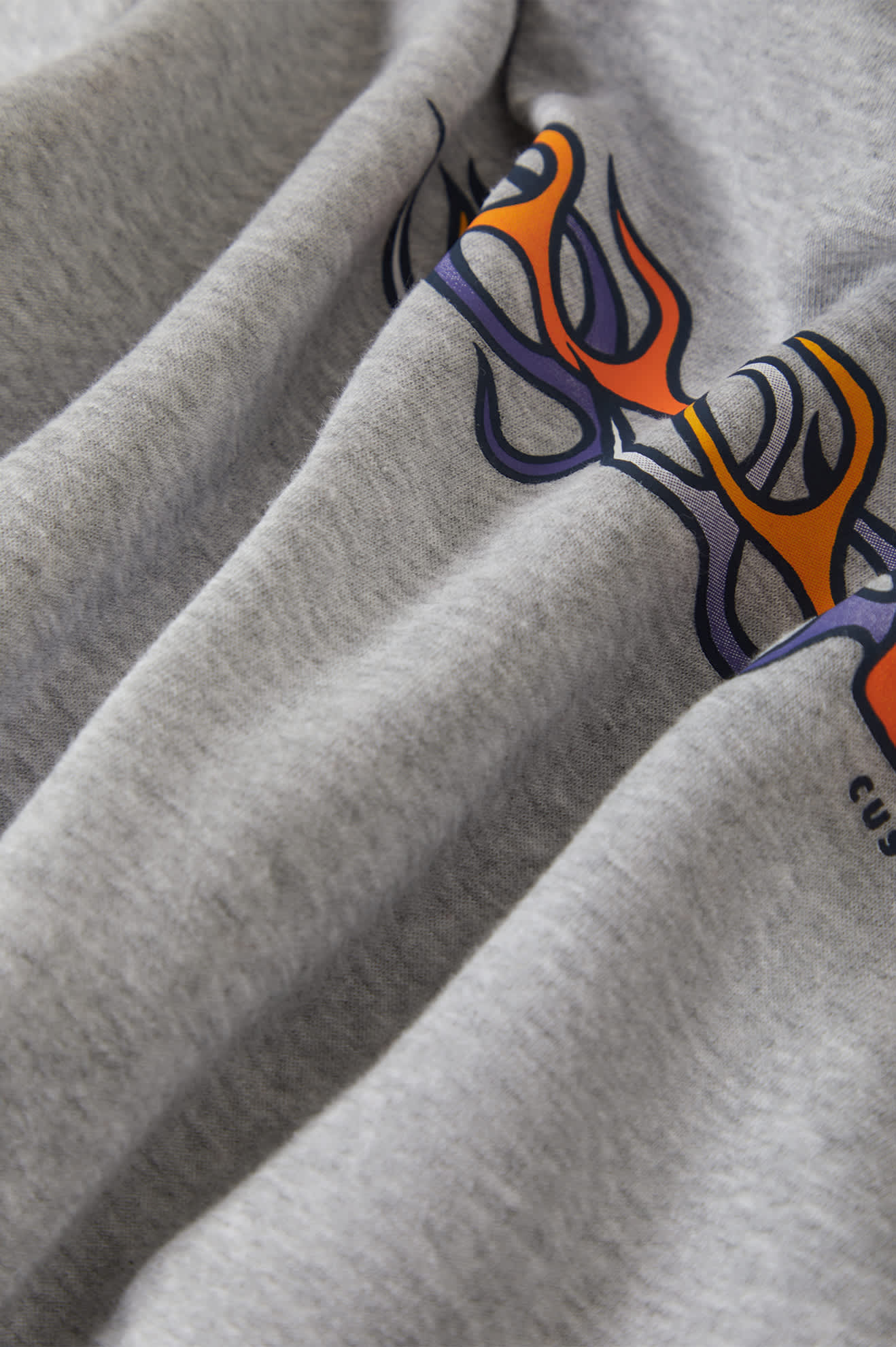 Flames Hoodie - Gunmetal Heather - Image 3