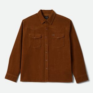 New West Relaxed Overshirt - Washed Copper Corduroy