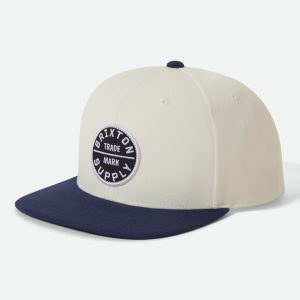 Oath III Snapback - Off White/Midnight Blue
