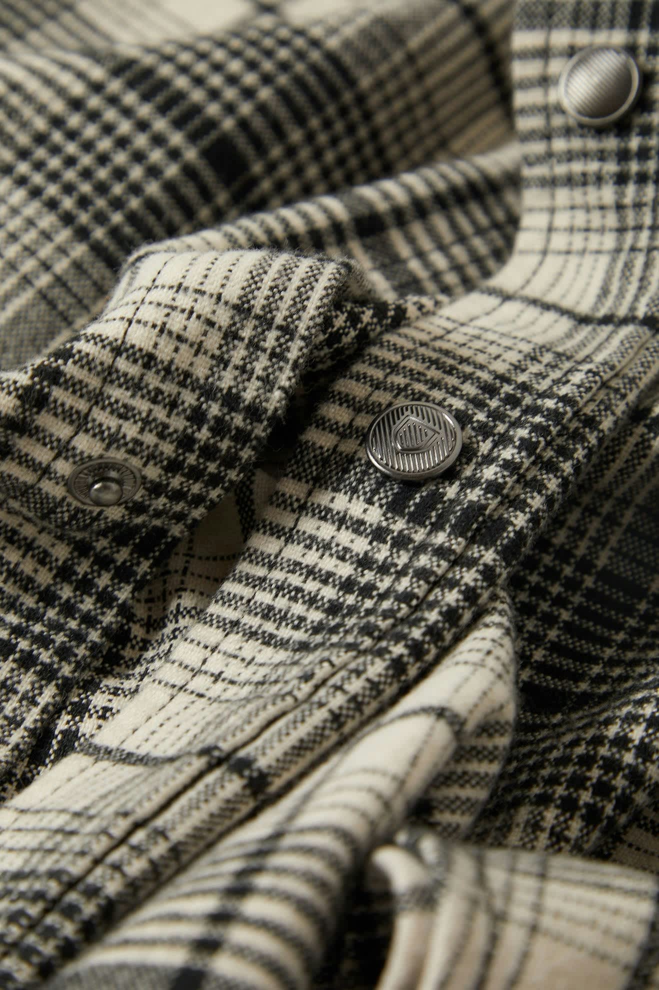 Builders Bowery Performance Flannel - Off White/Black - Image 6