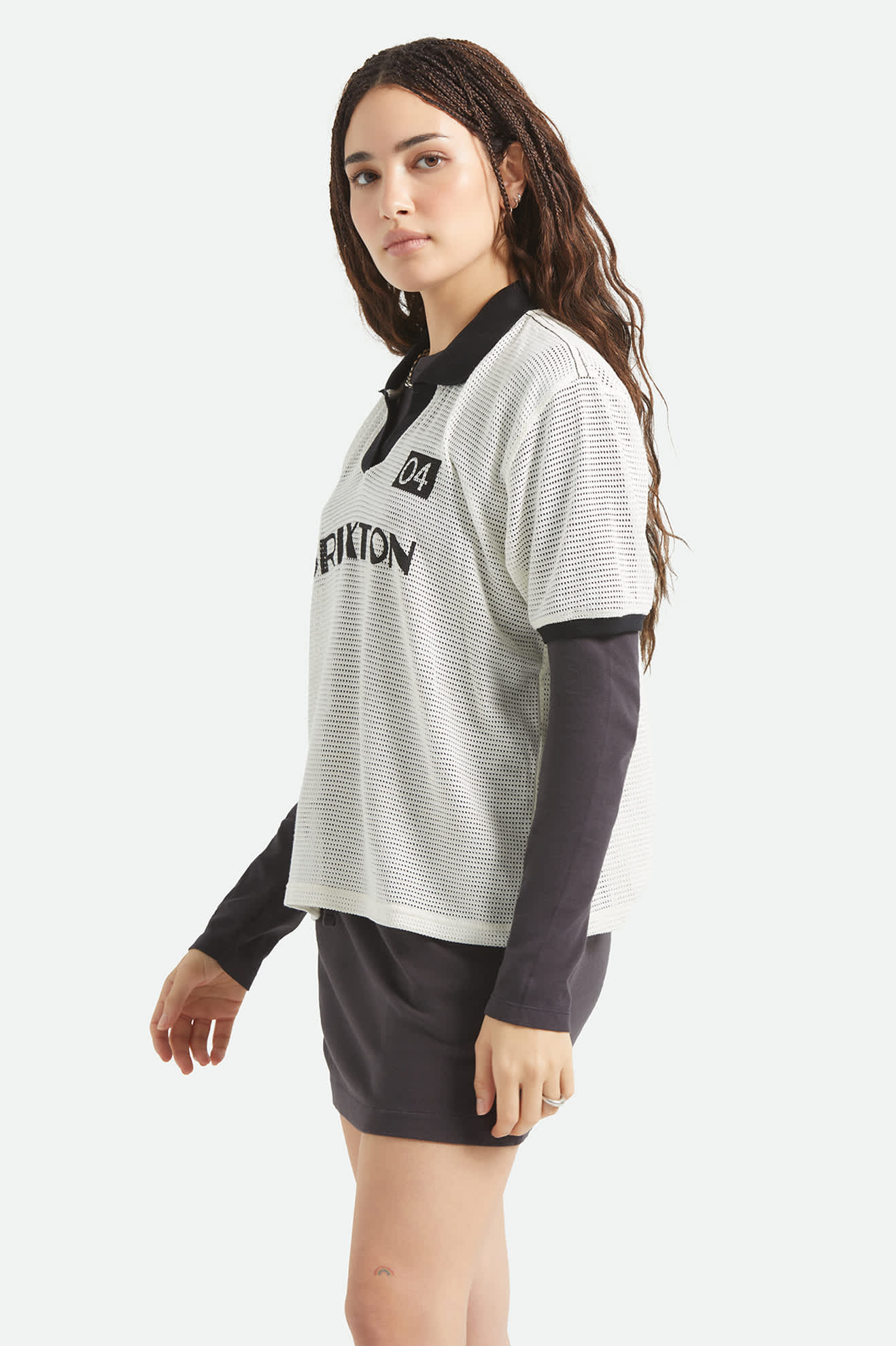 Varsity T-Shirt - Off White/Black - Image 4